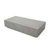 A solid grey, rectangular outdoor coffee table by Elementi Home, part of the Colorado series.