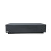 A solid black, rectangular concrete coffee table, likely from the Elementi Colorado series.