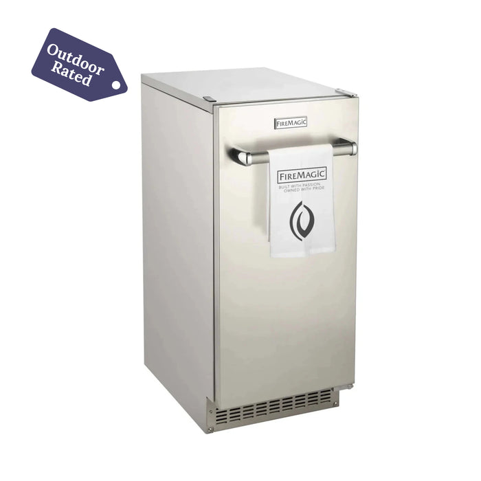 outdoor rated ice maker machine in stainless steel