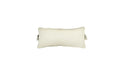 Rectangular chaise lounge headrest pillow in a pale, light beige shade. The pillow features subtle piping along the edges and gathered fabric detailing on the sides. It is isolated on a white background.