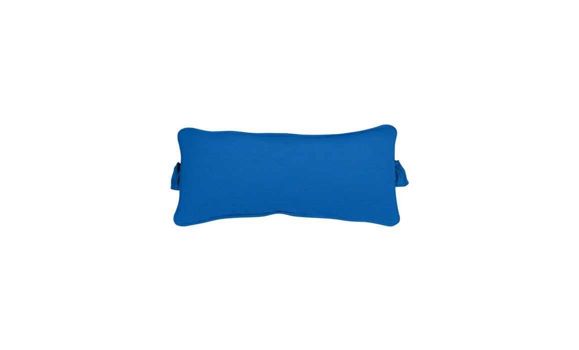 ledge lounger headrest pillow for pool chaise in blue on a white background