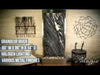
A promotional image featuring the Grandeur River Floor Fountain, with a marble water wall. A red play button is visible, suggesting a video. Text overlays detail "GRANDEUR RIVER", dimensions "60" W X 96" H X 14" D", "HALOGEN LIGHTING", and "VARIOUS METAL FINISHES". The Adagio logo is also visible.