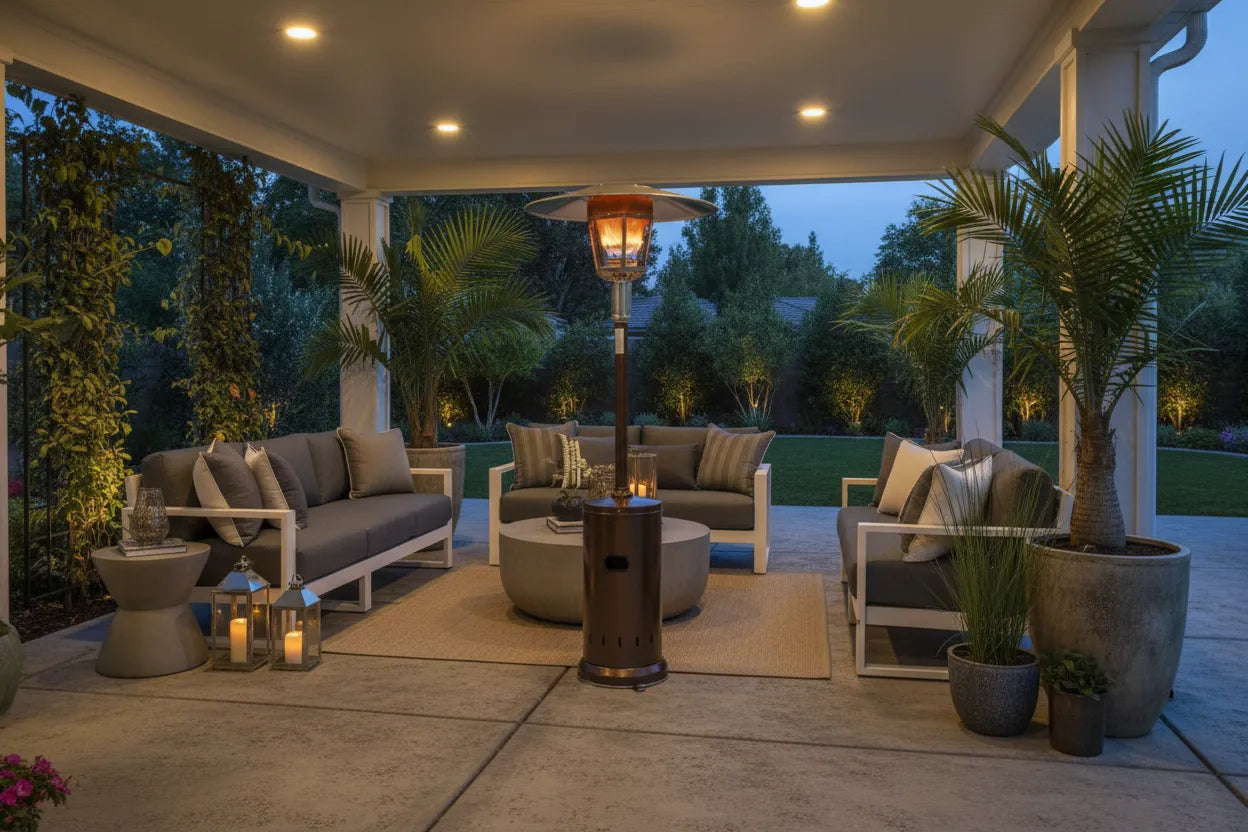 96" RADtec Real Flame Natural Gas Patio Heater 40k BTU