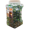 Real Fyre Diamond Nuggets fire glass in a clear container.