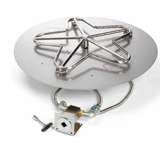 Stainless steel star-shaped fire pit burner