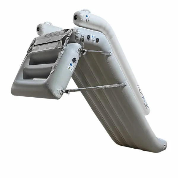 Inflatable boat with a seat on a white background