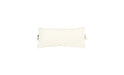 Rectangular chaise lounge headrest pillow in a solid, off-white shade, possibly with a subtle texture. The pillow has gathered fabric detailing on the sides and is isolated on a white background.