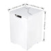 white square porcelain matching tank cover tall with measurement breakdown on a white background