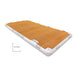 Inflatable dock with wooden surface and white frame on a white background