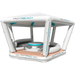 YachtBeach inflatable floating lounge boat canopy on a white background