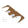 inflatable jet ski dock Wooden deck board with white frame and measurements on a white background