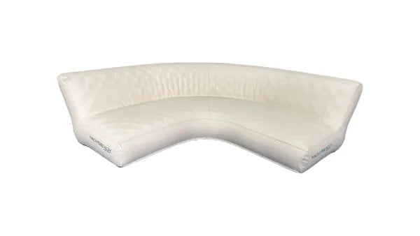 White curved pillow on a white background