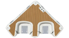 inflatable float with white frame on a white background