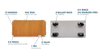 Technical diagram of a boat component with labeled parts on a white background